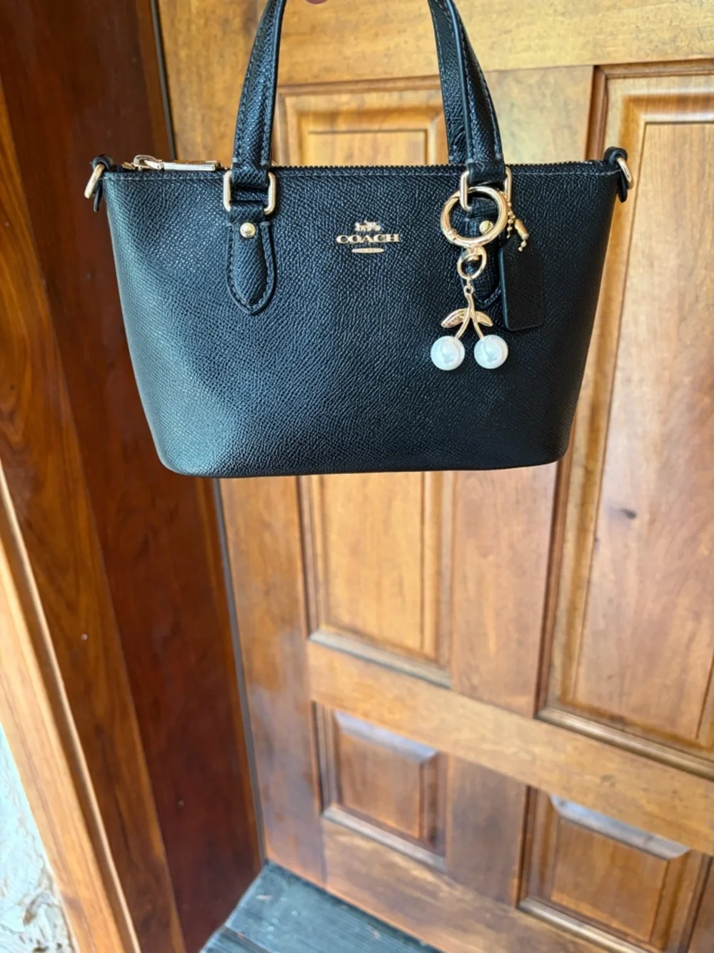 Coach Mini Gallery Tote Bag With Cherry Charm - Picture 13 of 14